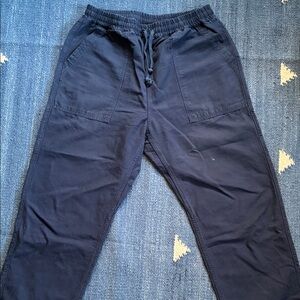 Men's Navy Joggers with Elastic Waistband